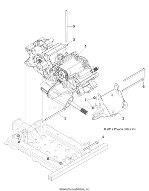 Drive Train, Main Gearcase Mounting - R14rh76aa/76ac/7eaz (49rgrgearcasemtg13800mid) Schematic