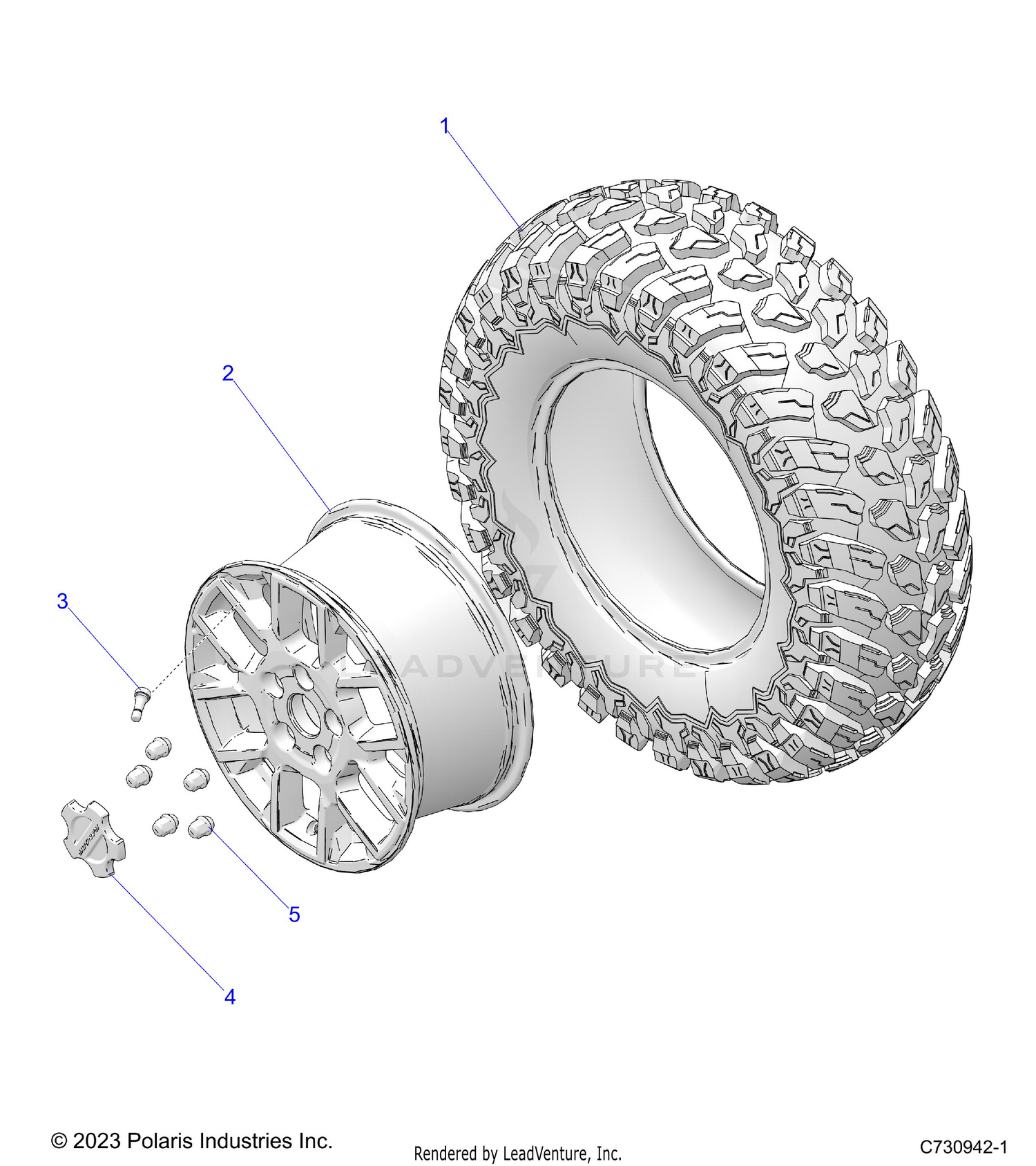 WHEELS, FRONT - R26XAN1RBB (C730942-1)