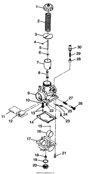 Carburetor Xpress 300 W98ca28c (4945364536d002) Schematic
