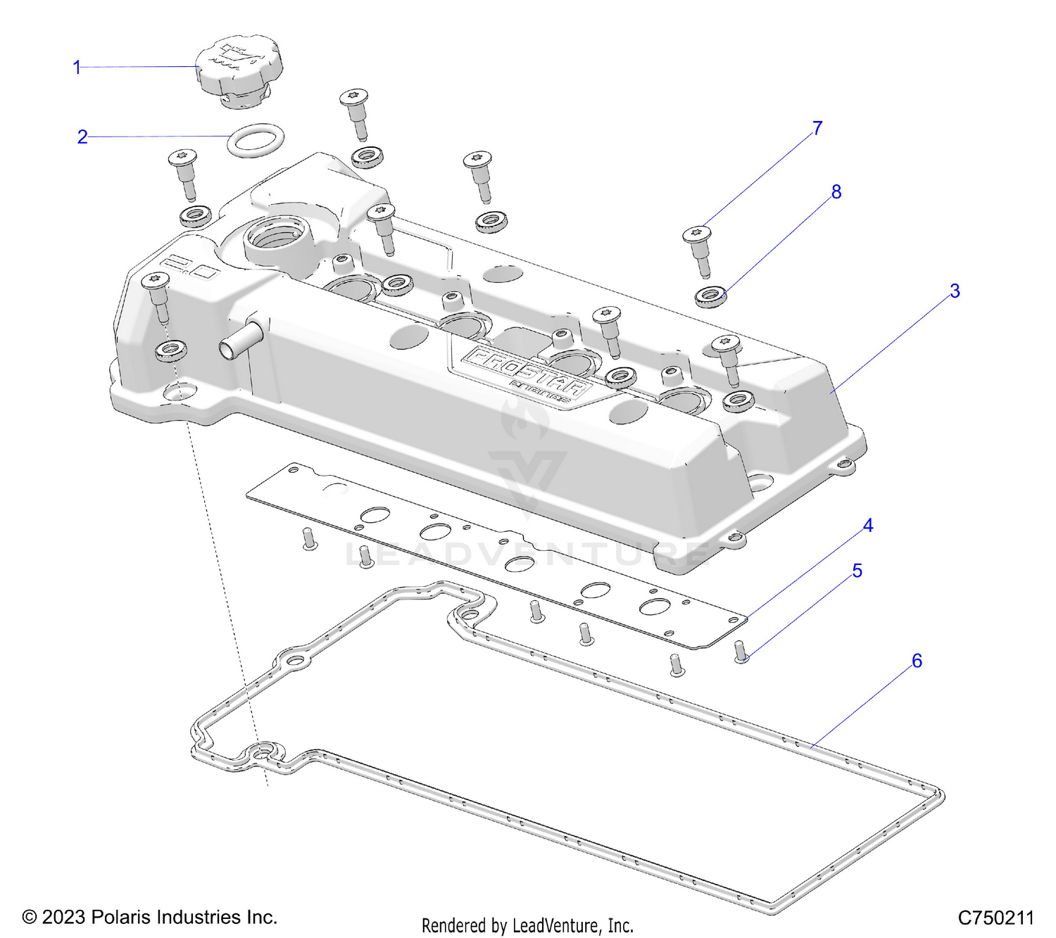 ENGINE, VALVE COVER - Z26R4P2KBL (C750211)