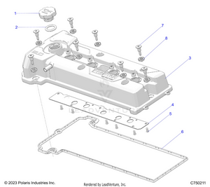 Engine, Valve Cover - Z25r4d2kak/bk/aj/bj/am/bm (c750211) Schematic