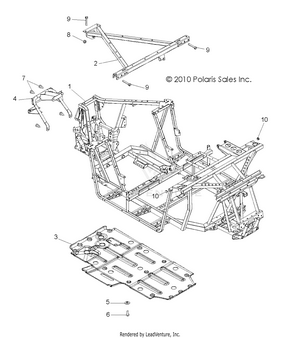 Chassis, Main Frame And Skid Plate - Z14vh76ac/ad/eai/eak/eaj/eal/eaw (49rgrframe11rzr) Schematic