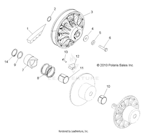 Drive Train, Secondary Clutch - R11rh50ag/ah/ar (49rgrclutchdvn11500efi) Schematic