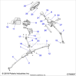 Steering, Steering Asm. - Z20pal92ag/ap/bg/bp/lg/g92ag/ap/lg (c700837) Schematic
