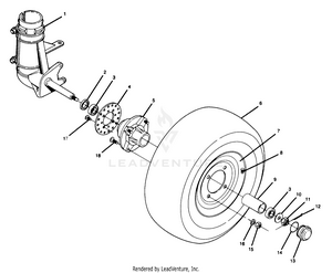 Front Wheel Assembly  2x4 (4919781978015a) Schematic