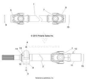 Drive Train, Front Prop Shaft - R10wh76ag/ah/ar/av/wy76aw/az (49rgrshaftprop10) Schematic