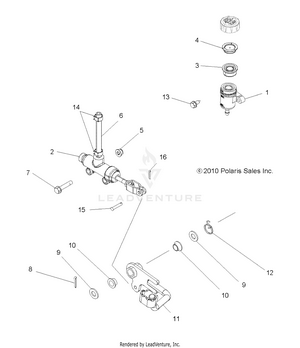 Brakes, Brake Pedal And Master Cylinder - A19sea50b1/b7/see50b7/b3/seg50b4 [49atvbrakefoot11sp500] Schematic