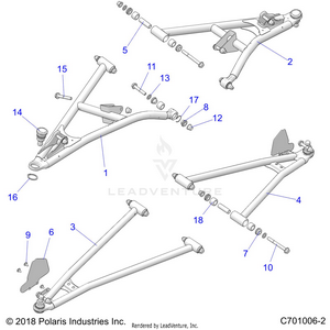 Suspension, Front Control Arms - Z22nar99af/bf (c701006-2) Schematic