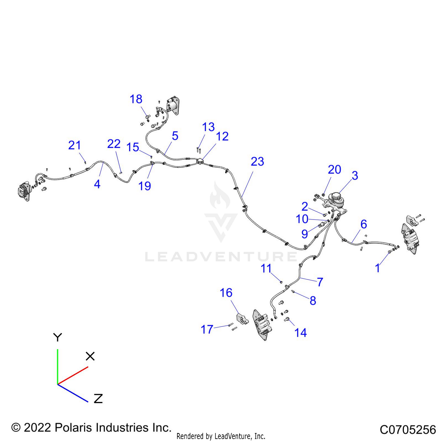 BRAKES, BRAKE LINES AND MASTER CYLINDER - R26RRE99DH (C0705256)