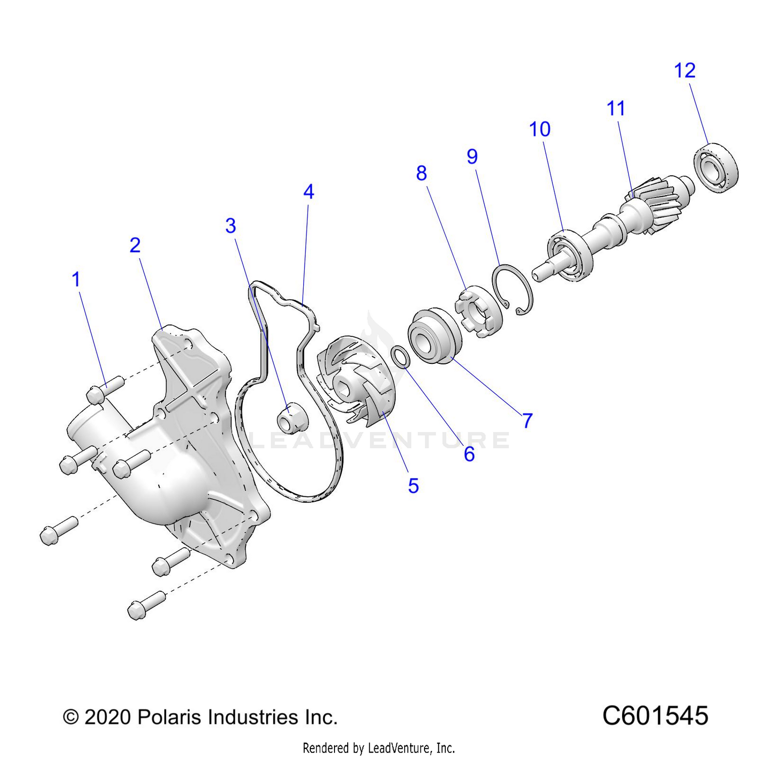 ENGINE, WATER PUMP - S22TLP8RS ALL OPTIONS (C601545)