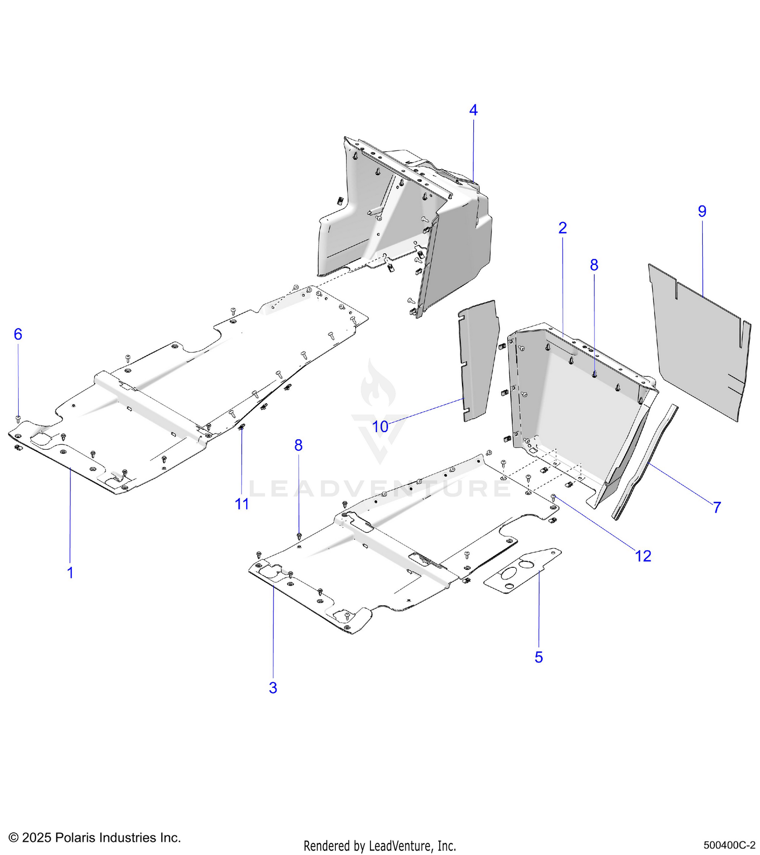 BODY, FLOOR ASM. - T26AARGD/HD (500400C-2)