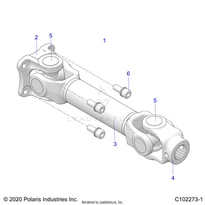 Drive Train, Prop Shaft, Rear - A25sxe85a9/am/ap (c102273-1) Schematic