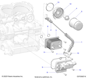 Engine, Dipstick And Oil Filter Schematic