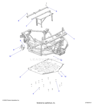 Chassis, Main Frame And Skid Plates - R25rry99as/bs/al/bl/ap/bp/a9/b9/af/bf/ak/bk (c700018-1) Schematic
