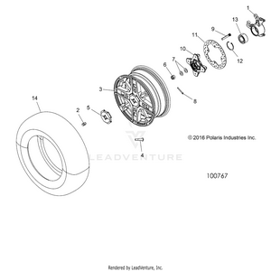 Wheels, Front And Hub - A17sxe85ab/am/as/a9 (100767) Schematic