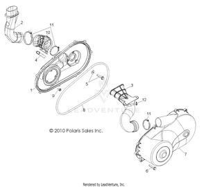 Drive Train, Clutch Cover And Ducting - Z14vh76ac/ad/eai/eak/eaj/eal/eaw (49rgrclutchcvr11rzrs) Schematic