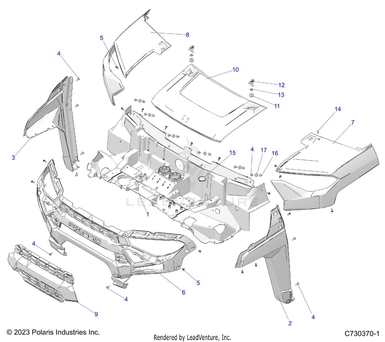 BODY, HOOD AND FRONT FASCIA - R24RRY99AJ/BJ/AK/BK/AZ/BZ/A9/B9 (C730370-1)