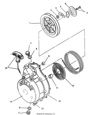 Recoil Starter Magnum 6x6 W968744 And Magnum 6x6 Swedish S968744 (4936073607d011) Schematic