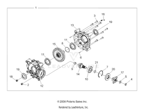 Drive Train, Rear Gearcase Internals (built 12/01/08 And Before) - A09zx85/8x All Options (49atvtransintl09spxp550) Schematic