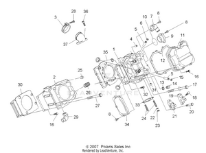 Engine, Cylinder And Head - A09lh46aq/ax/az (49atvcylinder08sp400) Schematic