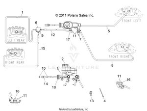 Brakes, Lines And Master Cylinder - R12wh76ag/ar/eah/eav/eaw (49rgrbrakelines12crew) Schematic