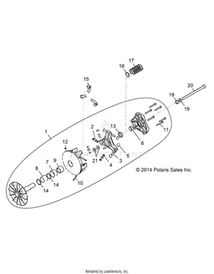 Drive Train, Primary Clutch - Z16vde99fm/nm (49rgrclutchdrv14rzr1000) Schematic