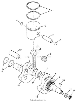 Piston And Crankshaft (blazer) Trail Blazer W97ba25c (4940124012d001) Schematic