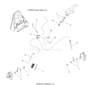 Brake Lines, Front - A07mh68ax/ay/az (49atvbrakeline800efi) Schematic