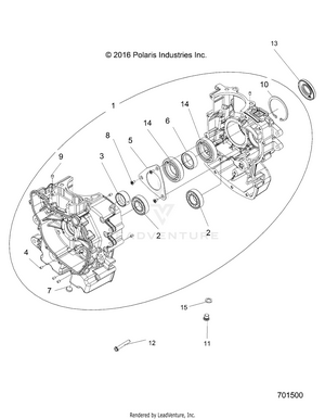 Engine, Crankcase - R20cca57a1/a7/b1/b7 (701500) Schematic