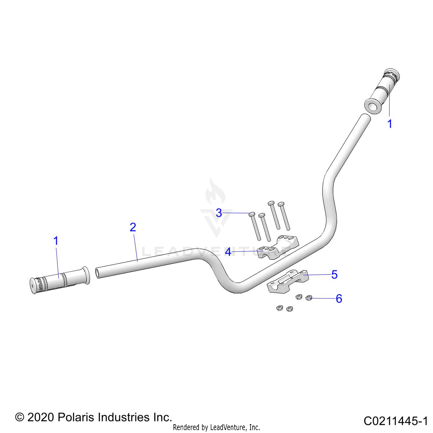 STEERING, HANDLEBAR - A26SEE50B1/B4 (C0211445-1)