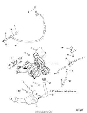 Engine, Turbo Charger Mounting - Z19vpl92ak/bk/ar/br/am/bm (702567) Schematic