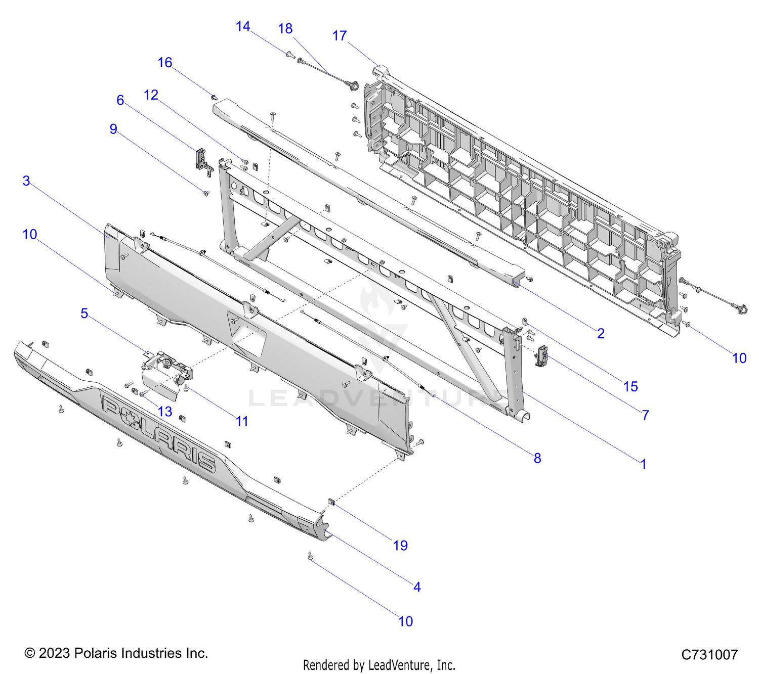 BODY, BOX, TAILGATE - R26XAL1RBB/BJ (C731007)