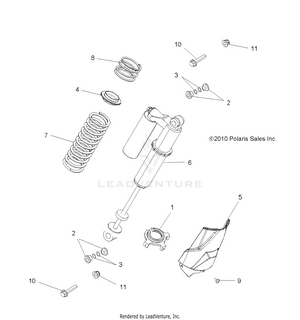Suspension, Rear Shock Mounting - R12jt87ab/ad/as/aw/9eaw (49rgrshockmtgrr11rzr875) Schematic