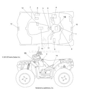 Body, Decals - A14zn8efp (49atvdecal13850f) Schematic