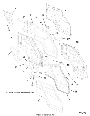 Body, Doors, Rear - R17rhe99au (701470) Schematic