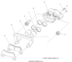 Brakes, Front Caliper - A10gj52aa (49atvcaliper08out525s) Schematic