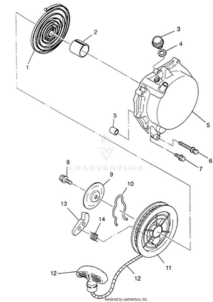 Recoil Starter Xplorer 400l W969140 (4935983598d004) Schematic