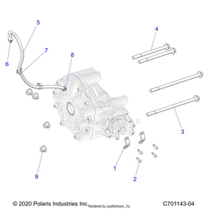 Drive Train, Gearcase, Rear, Mounting - Z24rmd2kah/al/bh/bl (c701143-04) Schematic