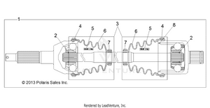 Drive Train, Rear Drive Shaft - R141d9jda/2d9jda (49brutusshaftdrvrr13) Schematic