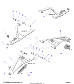 Suspension, Front Control Arms - R25xaw1rb9/bd/bm (c730952) Schematic