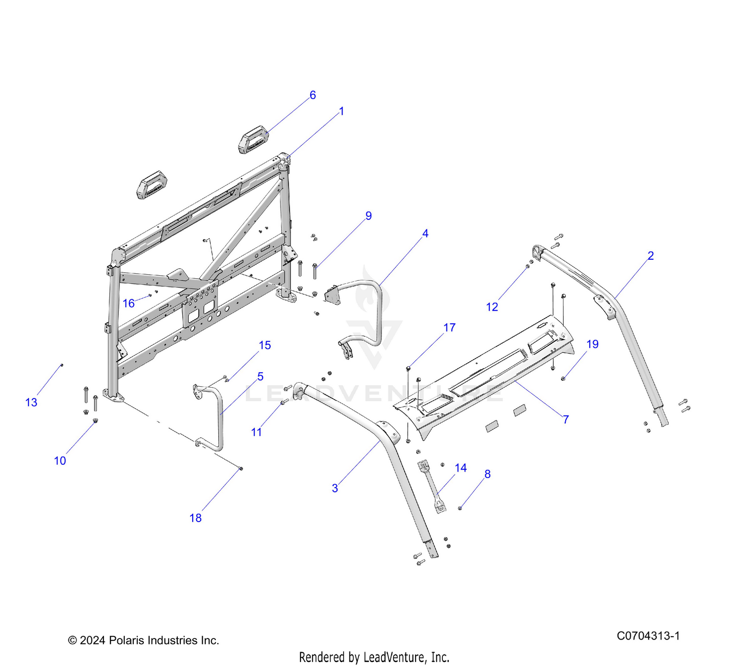 CHASSIS, CAB FRAME - R26RRE99DH (C0704313-1)