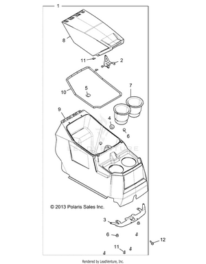 Body, Center Console - All Options (49rgrconsole14crew) Schematic