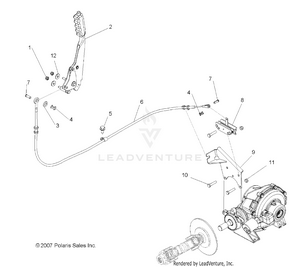 Brakes, Park Brake Asm. - R08rh68 All Options (49rgrbrakepark08500efi) Schematic
