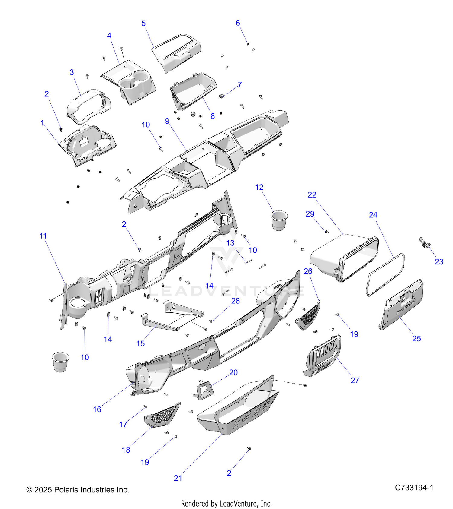 BODY, DASH -  R26RSE99NH  (C733194-1)