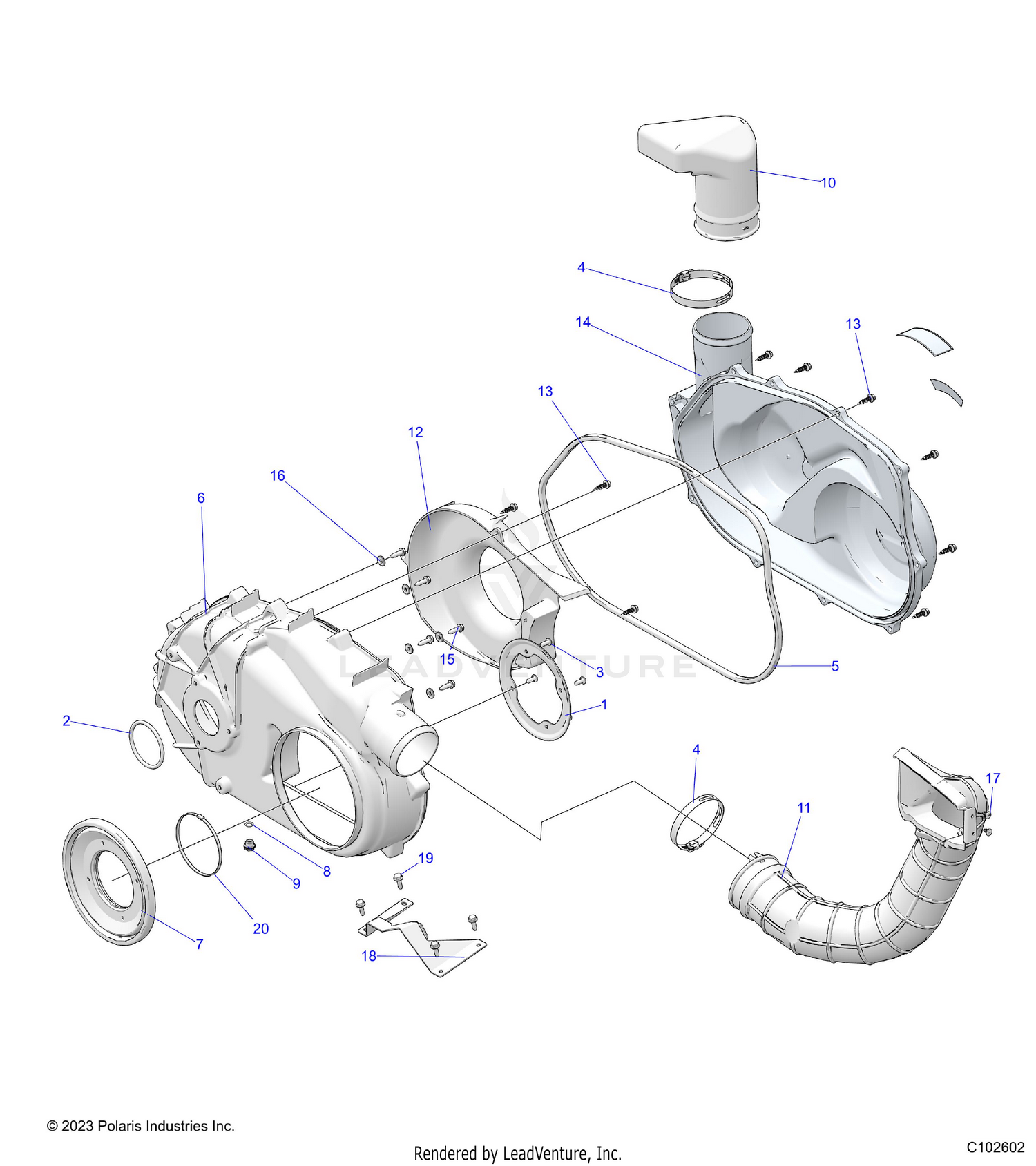 BODY, CLUTCH COVER - A26SZE57CL/EL (C102602)