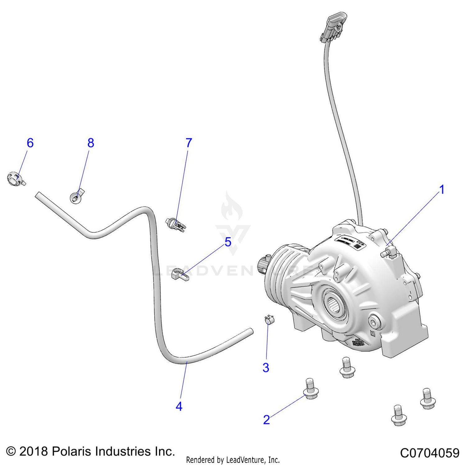 DRIVE TRAIN, FRONT GEARCASE MOUNTING - G22GXD99AC/AJ/BC/BJ (C0704059)