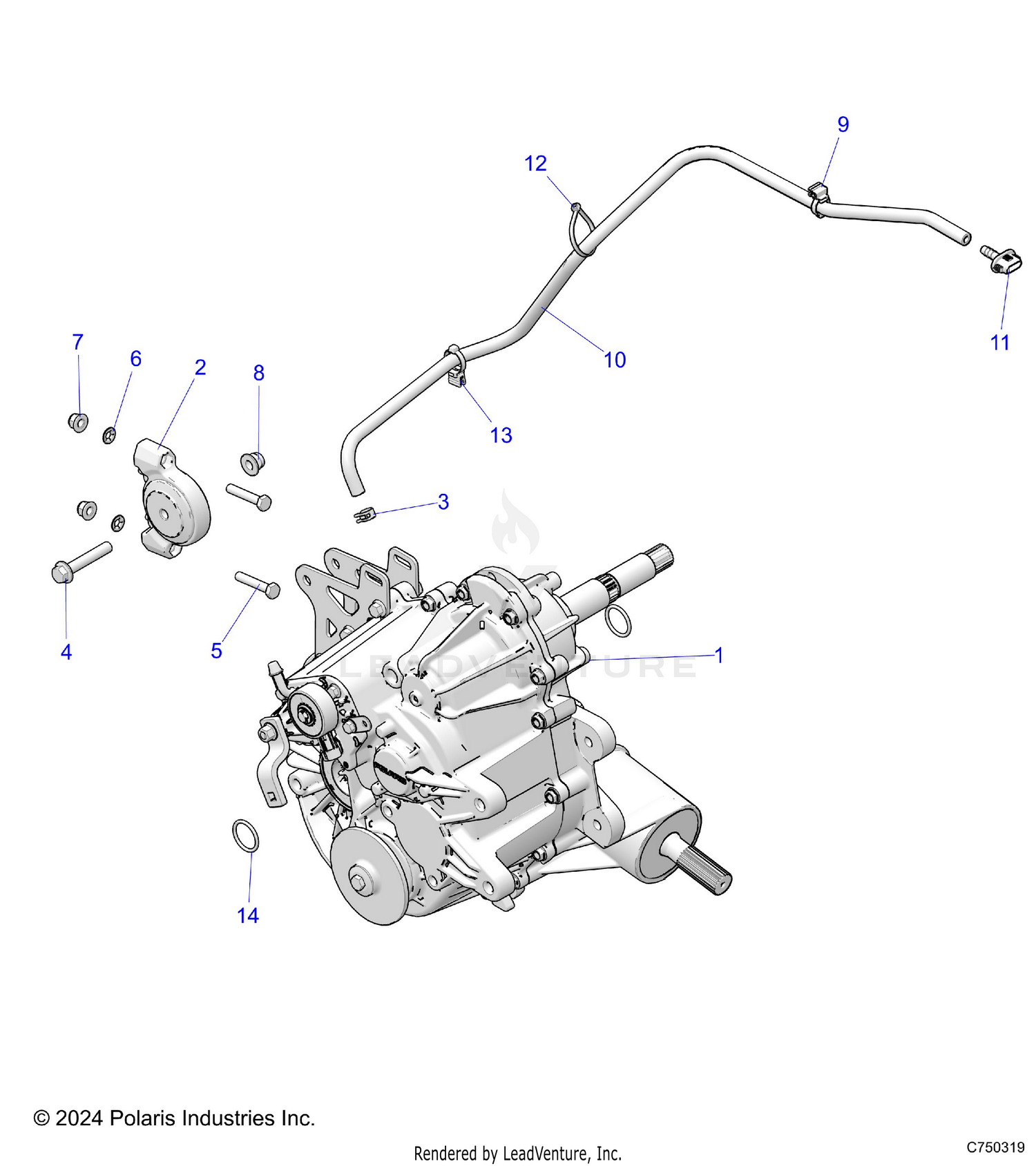 DRIVE TRAIN, MAIN GEARCASE MOUNTING - Z26ASE99P5 (C750319)