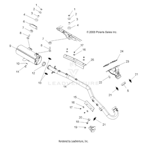 Exhaust System - A07mh68ax/ay/az (49atvexhaust07700) Schematic