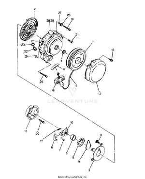 Recoil Starter Assembly Big Boss 4x6 (4919801980043a) Schematic