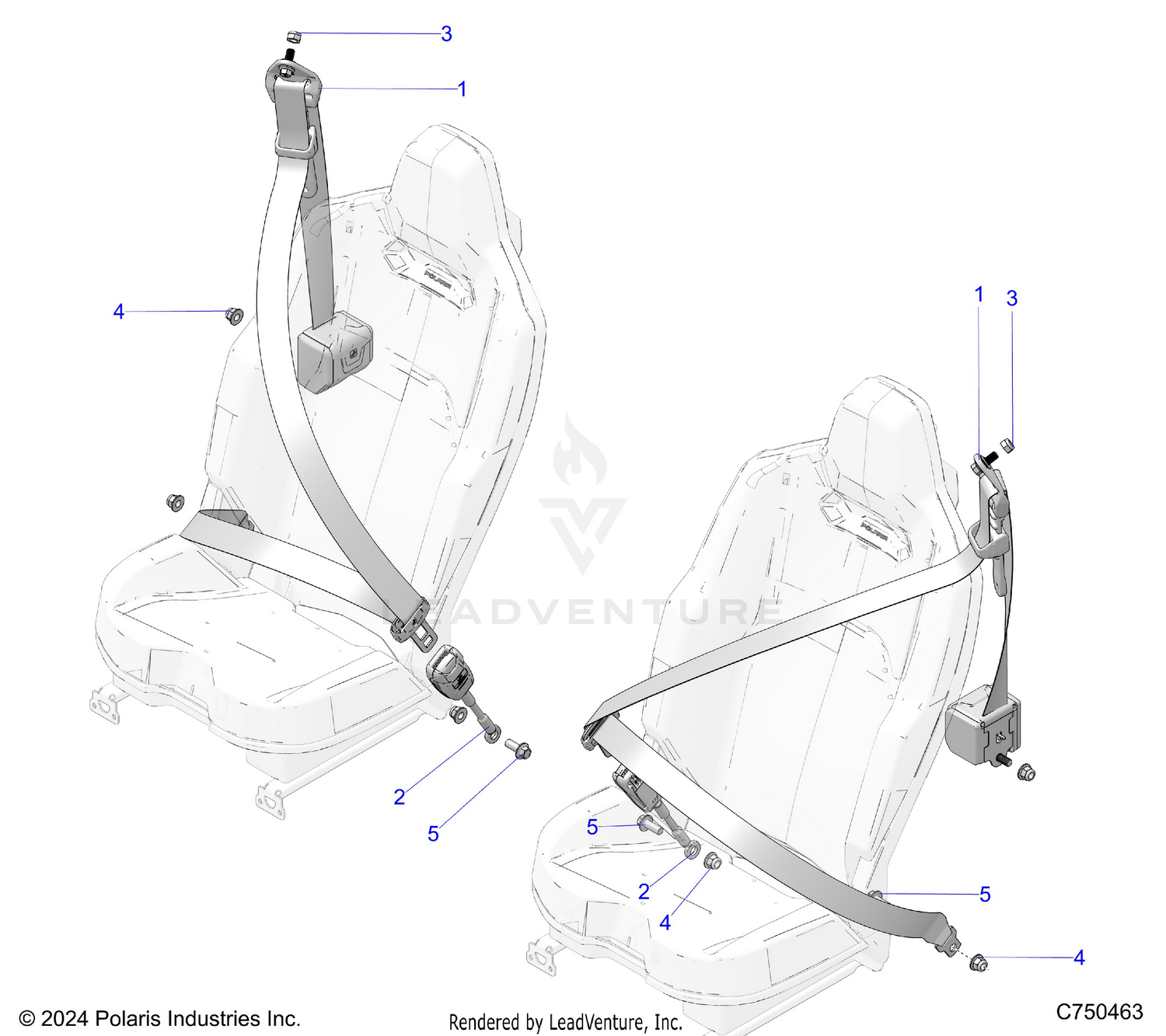 BODY, SEAT BELT MOUNTING, REAR - Z26X4E92A4/B4/A6/B6 (C750463)